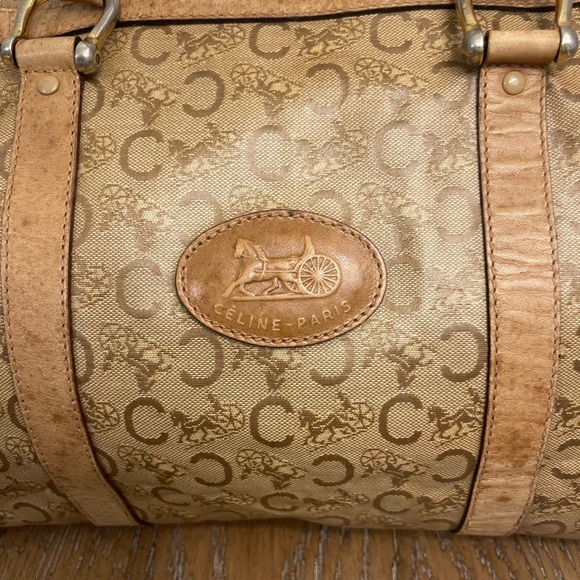 Celine Tan Monogram Boston Bag - Picture 2 of 16